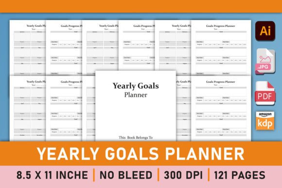 The Editable Yearly Goals Planner for KDP: A Comparative Analysis for Self-Publishing Authors