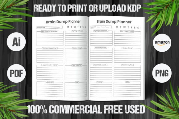 Your Blueprint for Clarity: The Brain Dump Planner 2023-2024 KDP Interio