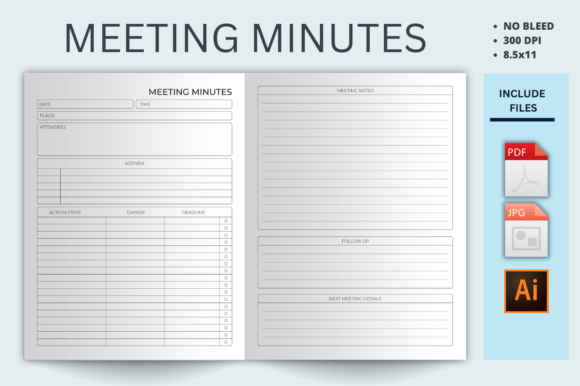Your Ultimate Tool for Organized Collaboration: The Meeting Minutes Log Kdp Planner